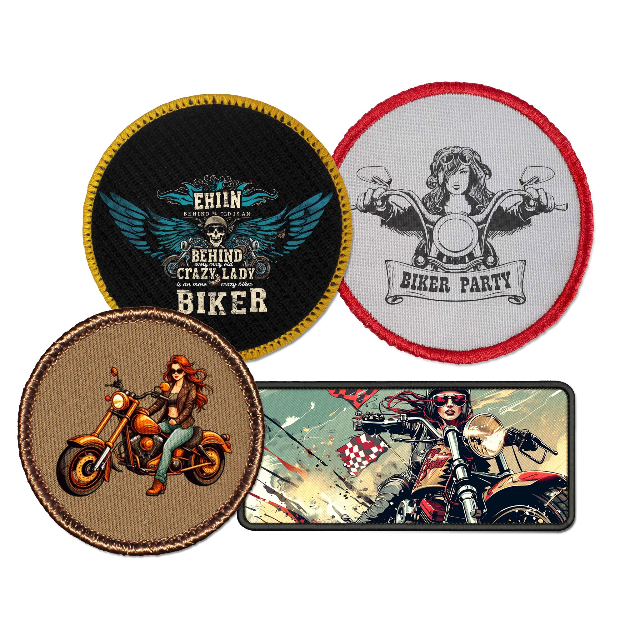 Custom Biker Printed Patch OEM Manufacturer of Custom Motorcycle