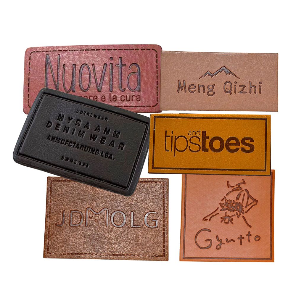 Custom Debossed Leather Label | OEM Manufacturer of Custom Recessed ...