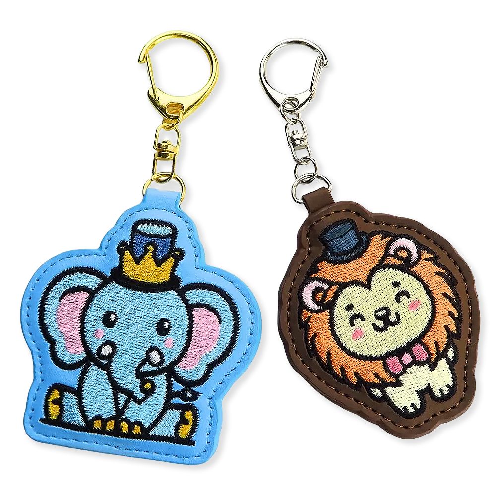 Custom Photo Embroyded Keychain Custom Embroidery Leather Keychain | OEM Manufacturer of Custom ...