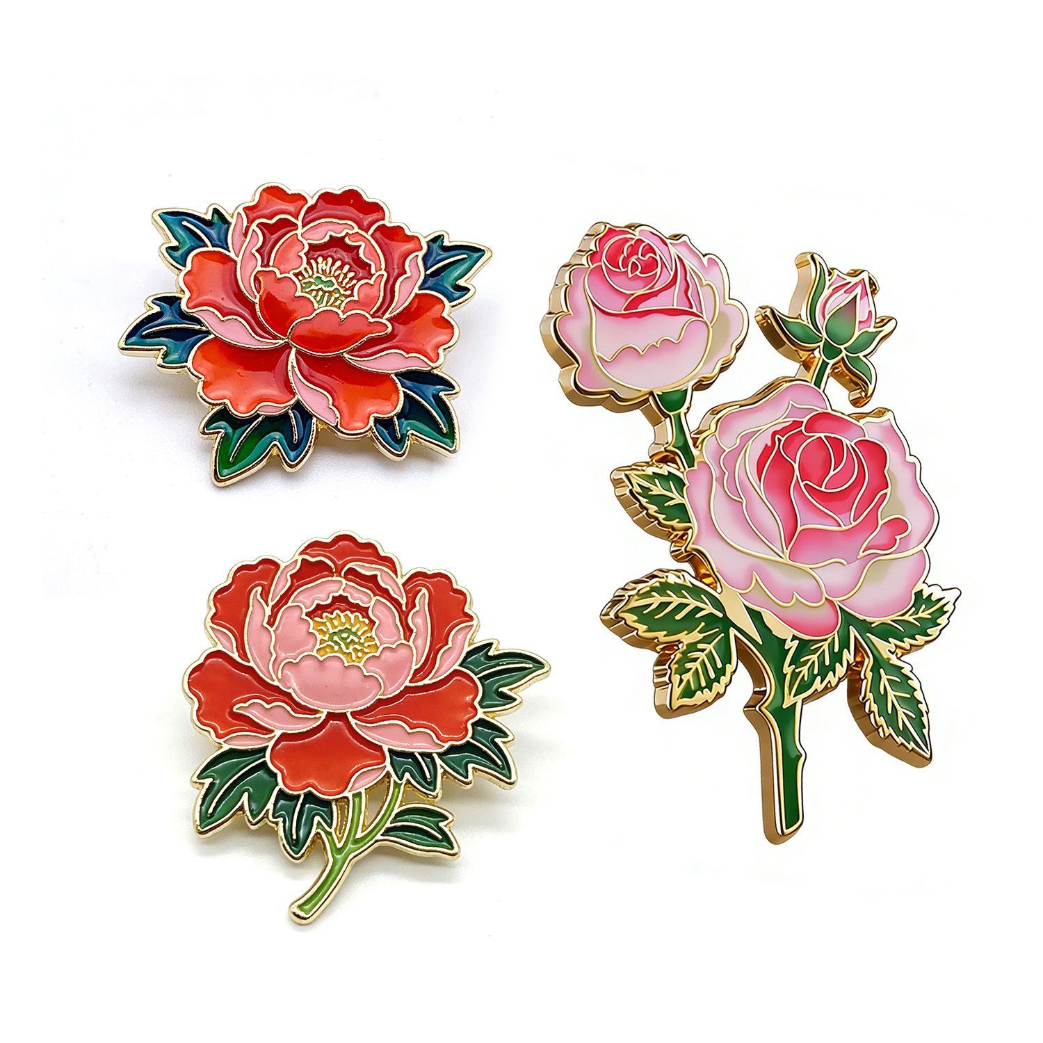 Custom Flower Lapel Pin | OEM Manufacturer of One-Stop Custom Flower ...