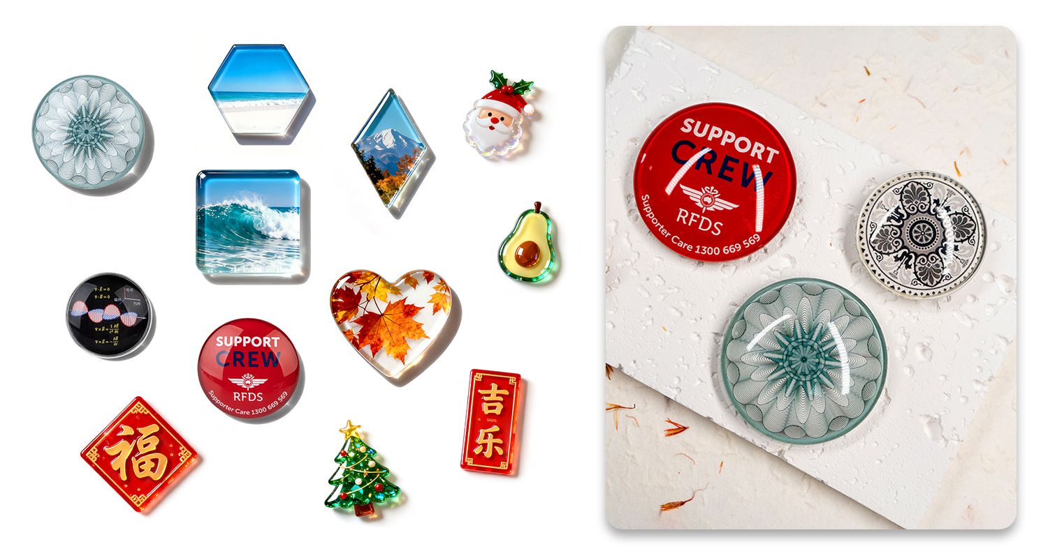 Crie seus imãs de geladeira decorativos perfeitos com um serviço completo