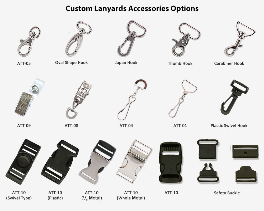 Opções de Acessórios para Cordões Impressos