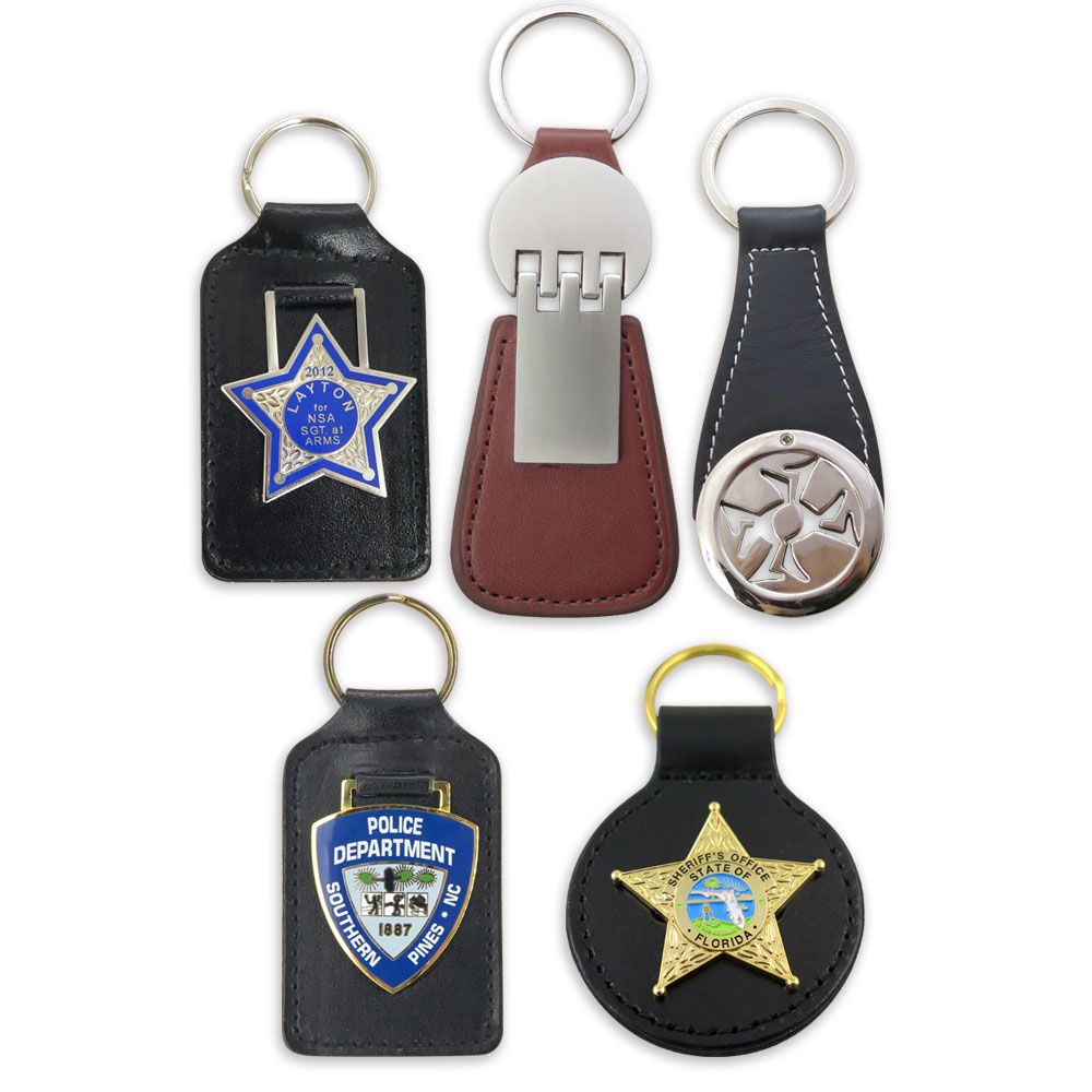 Custom Leather Key Fob with Emblem | OEM Manufacturer of Custom PU ...