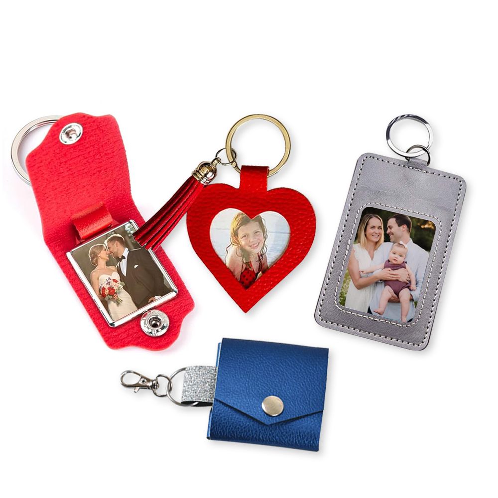 Custom Leather Photo Frame Keychain | OEM Manufacturer of Personalize ...
