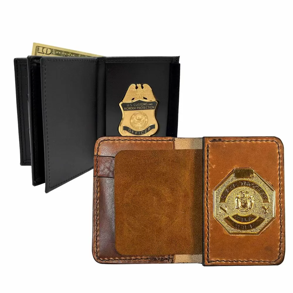 Custom Leather Police Badge Wallet | OEM Manufacturer of Tailored High ...