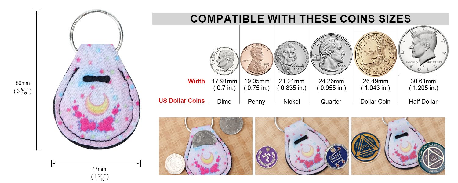 Personalisierte Neopren-Münz-Quarter-Halter für optimale Münzaufbewahrung