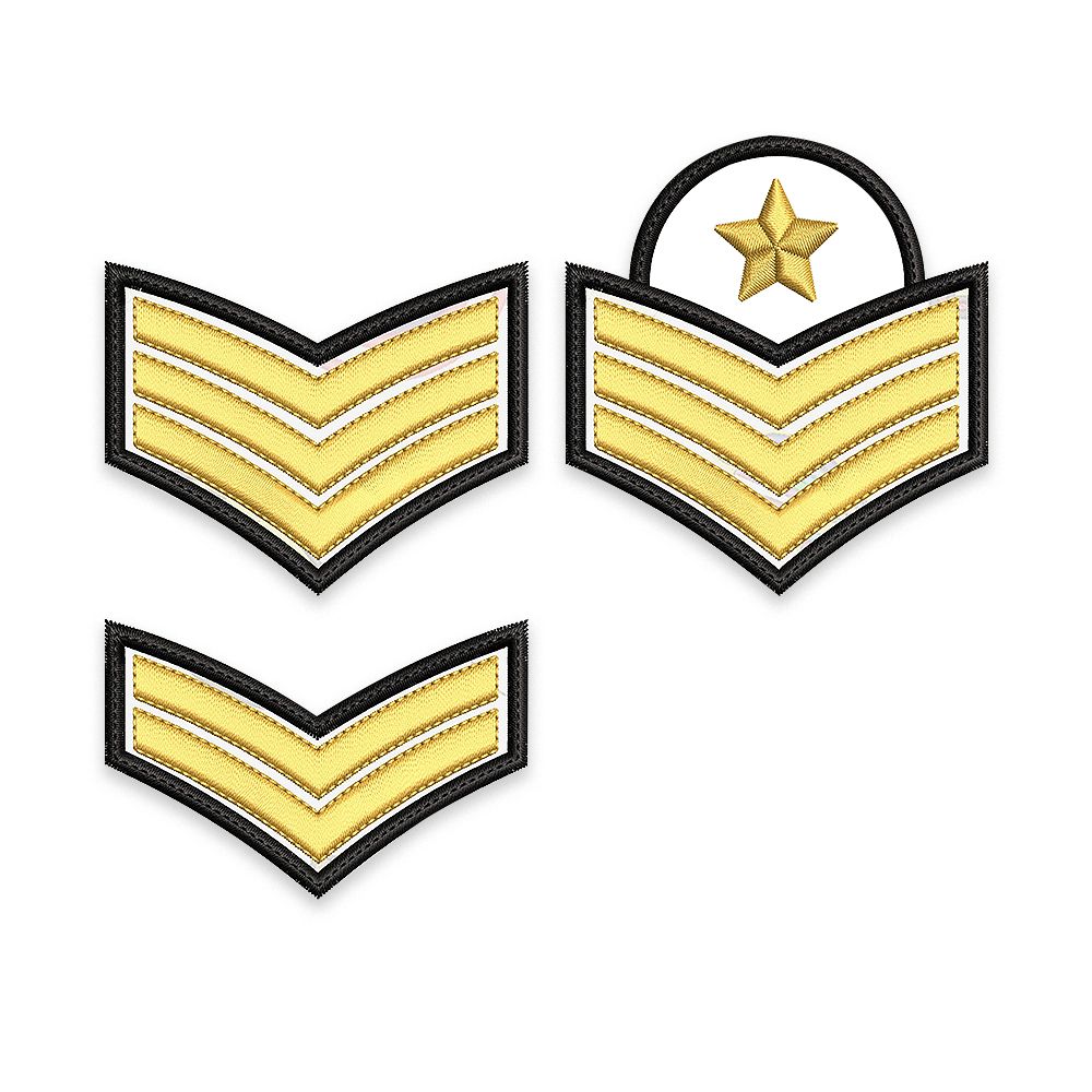 Custom Rank Embroidery Insignia 