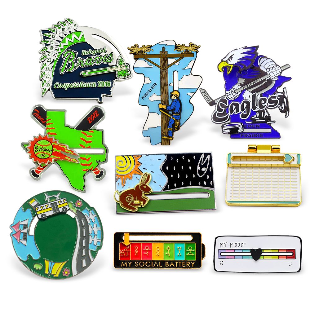 Custom Slide Lapel Pin | OEM Manufacturer of Custom movable lapel pins ...