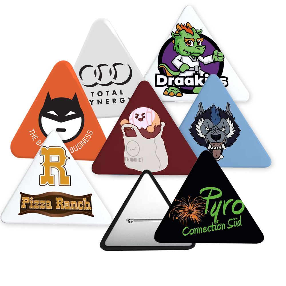 Custom Triangle Button Badge | OEM Manufacturer of Transform Your ...
