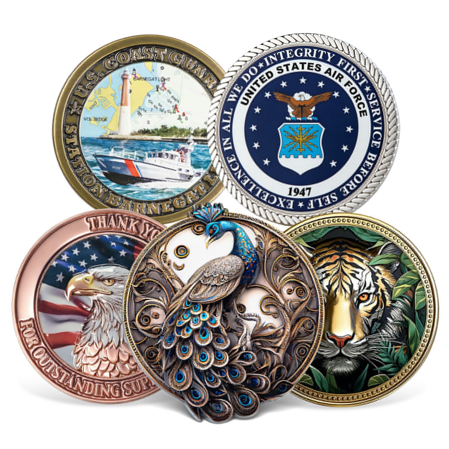 Custom Portrait Coin Custom UV Printed Challenge Coin | OEM Manufacturer of Bespoke UV ...