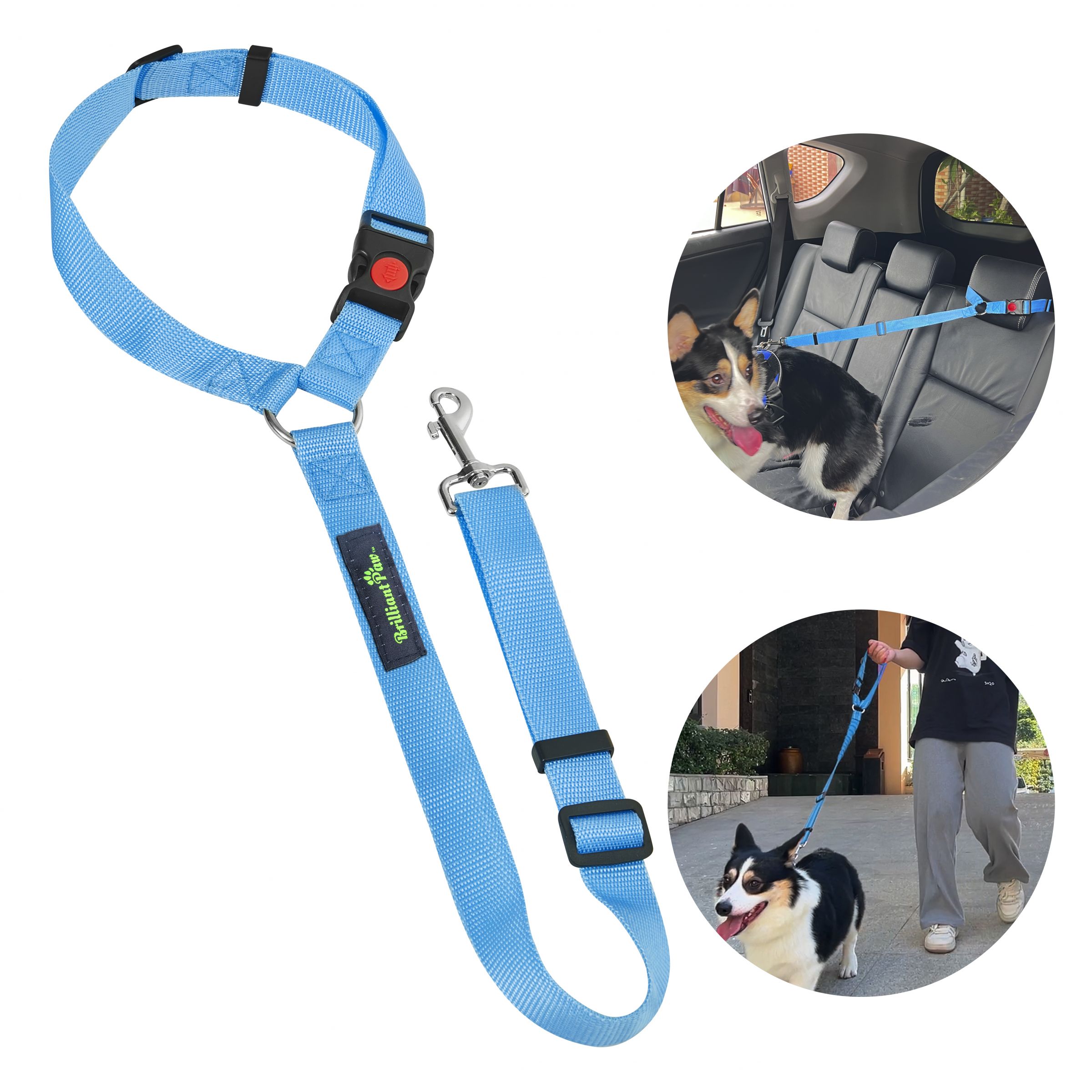 Оптовая продажа 2-х пакетных ремней безопасности для собак в автомобиле