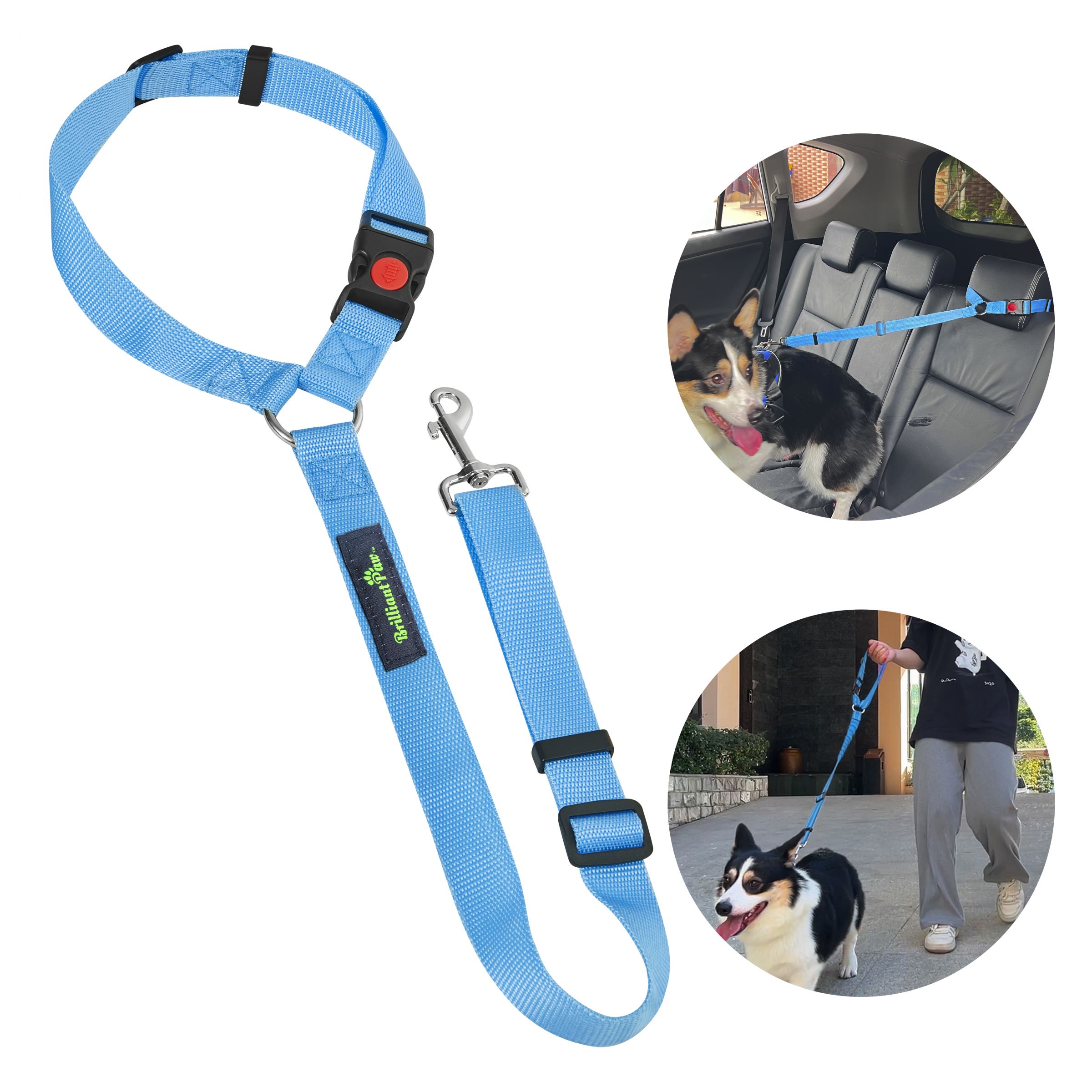 Cinturón de seguridad para perros al por mayor 2 Pack para coche