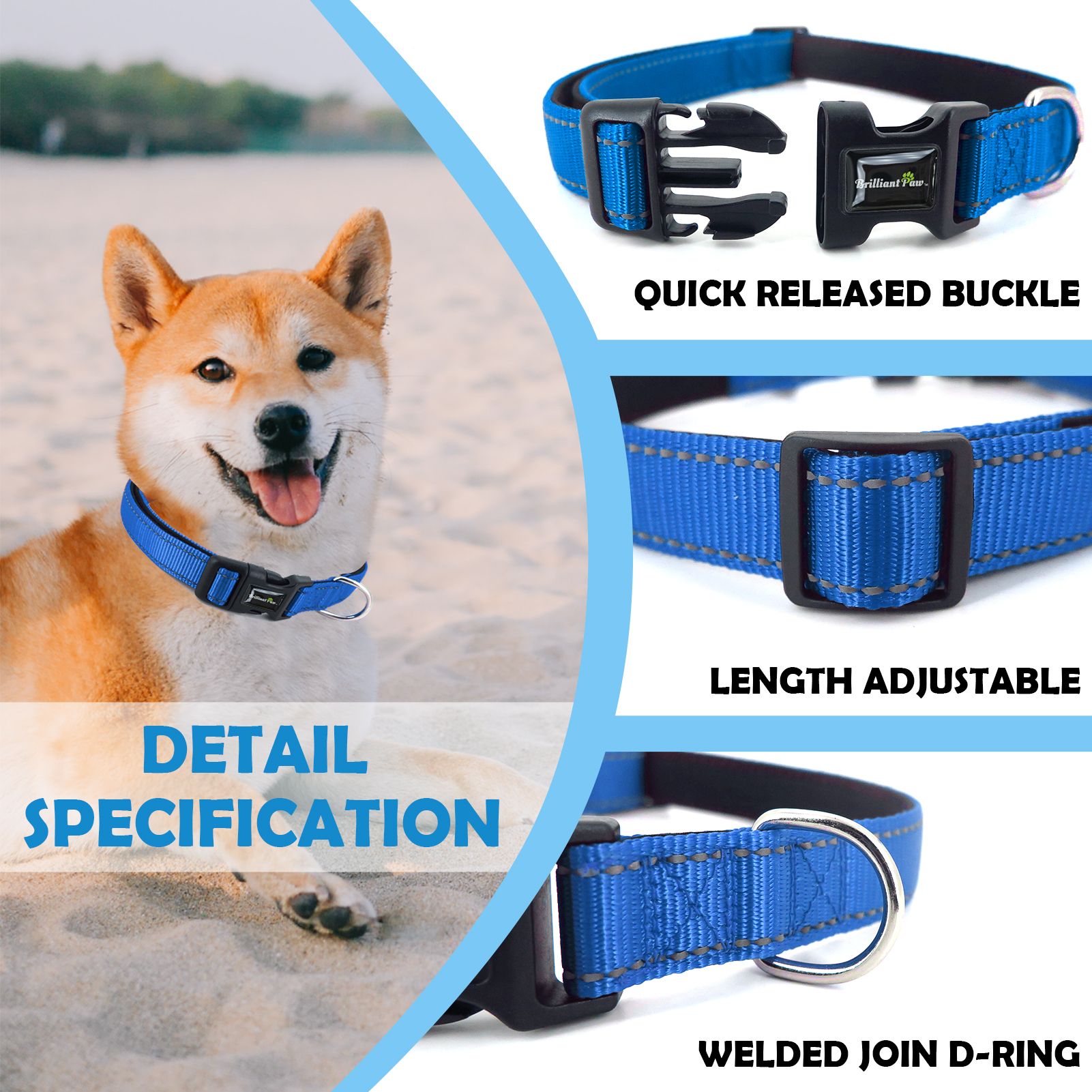Stock & Wholesale Reflective Dog Collars | Bulk Pricing | Brilliant