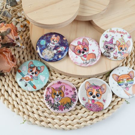 2.25인치 배지 버튼 핀 백팩용.