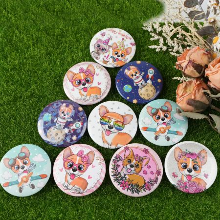 빠른 처리 58mm 버튼 배지.