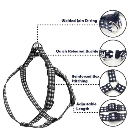 مجموعة طوق كلب كلاسيكي مزخرف بالمربعات بالجملة