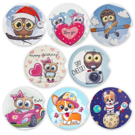 흡수성 세라믹 자동차 컵받침 - 빠른 배송 내구성 세라믹 자동차 컵받침