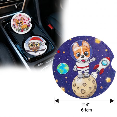 재사용 가능한 세라믹 자동차 컵 홀더 컵받침.