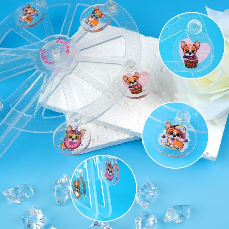 Decoraciones de escritorio de rueda de la fortuna de acrílico.