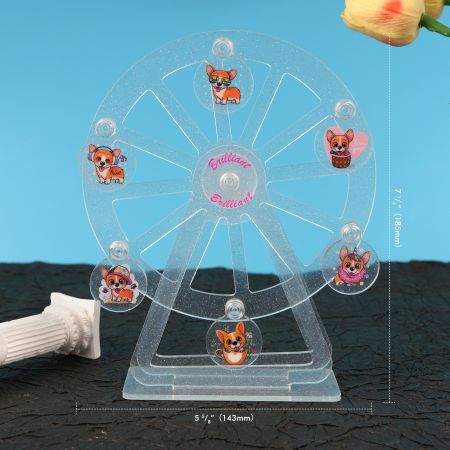 Adornos creativos de rueda de la fortuna de acrílico.