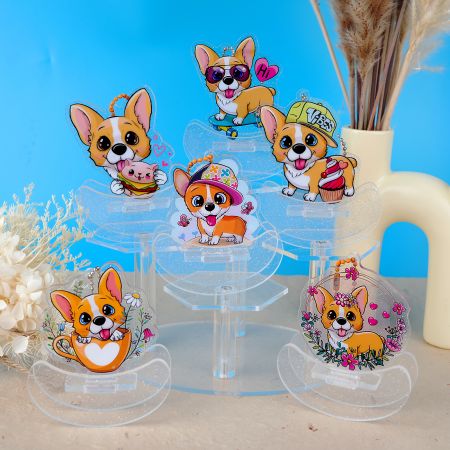 Llaveros de soporte de acrílico mecedora promocionales.