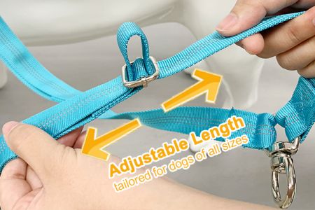 Adjustable Length Dual Dog Leash Splitter for Customized Walking