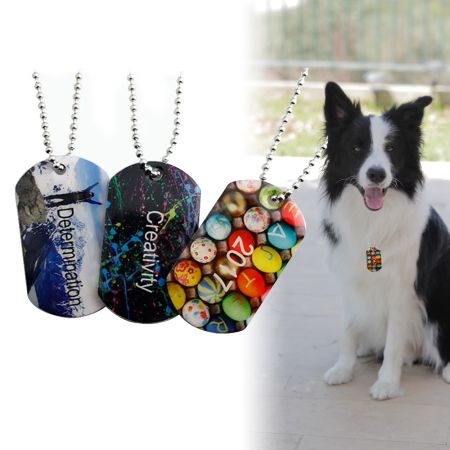 Consuetudinis Typis Aluminium Pet Tag.