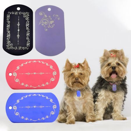 Exemplum Laser insculptum Aluminium Dog Tag.