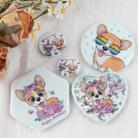 大人と子供のためのバースデーボタン。