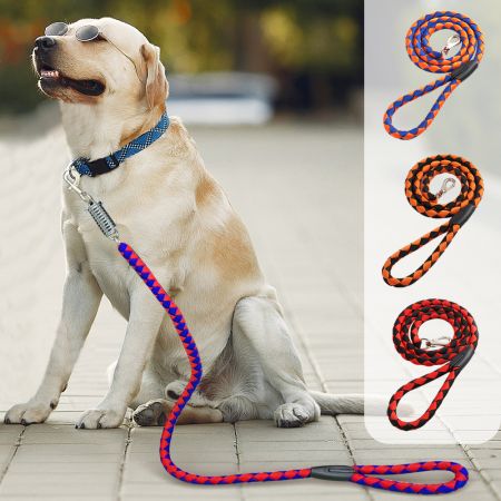 Coleira de Cachorro Trançada de Nylon por Atacado.