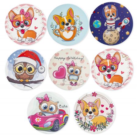 세라믹 음료 코스터 - 귀여운 음료 코스터, 배송 준비 완료