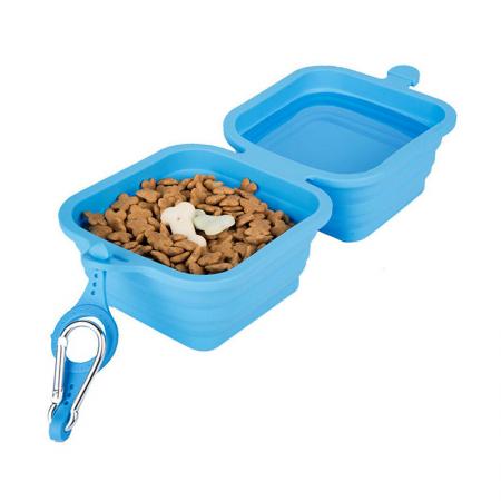 Square Collapsible Dog Bowl.