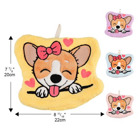 Custom Soft Hand Towels with Hanging Loop.