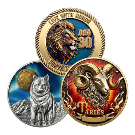 Bespoke Challenge Coins with 3D Effect.