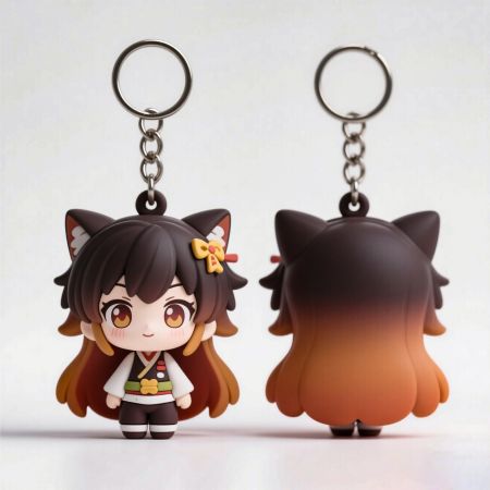 Nhà máy sản xuất móc khóa PVC 3D tùy chỉnh.