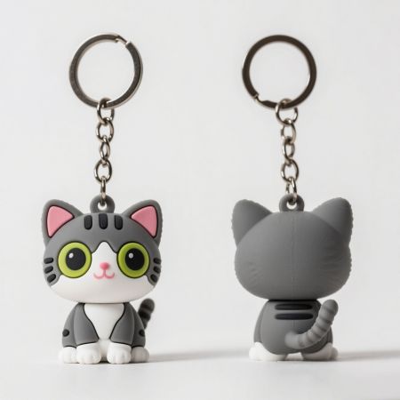 Móc khóa hình nhân vật PVC mềm cá nhân hóa.