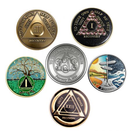 Moeda AA personalizada - Moedas de sobriedade AA feitas sob encomenda diretamente da fábrica