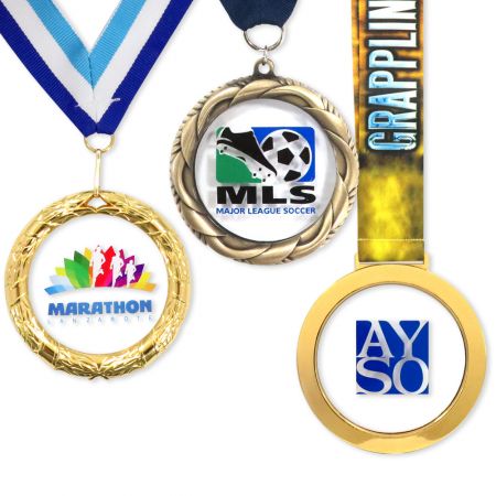 Medallas deportivas de acrílico personalizadas.