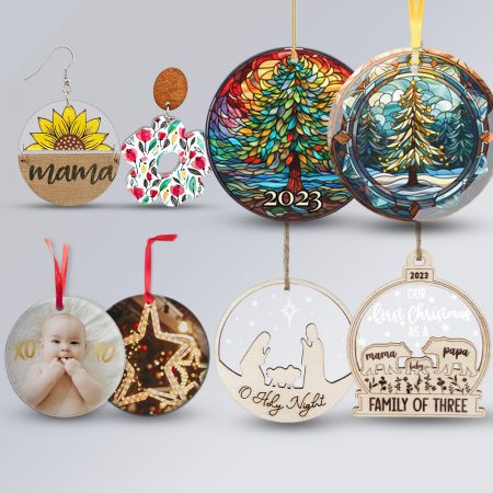 Ornamento de Acrílico Personalizado - Vendedor de ornamentos de acrílico personalizados