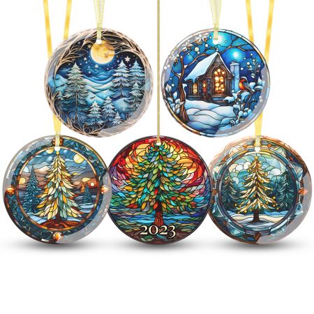 :Maßgefertigtes Acryl-Weihnachtsornament.