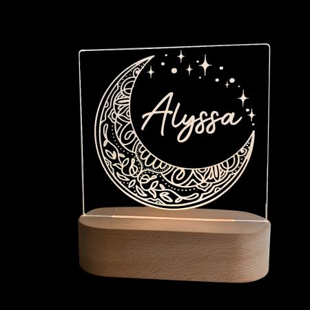 Lâmpada Noturna de Visualização de Acrílico Personalizada - Luz Noturna LED com Logotipo Personalizado