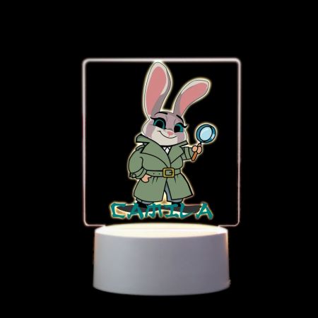 Base luminosa in acrilico LED personalizzata.