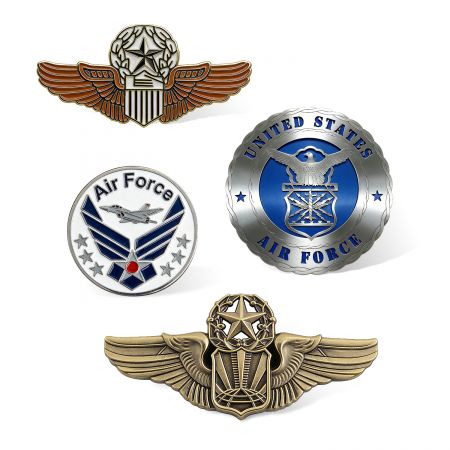 맞춤형 공군 배지. - 내구성이 뛰어난 맞춤형 공군 라펠 핀.
