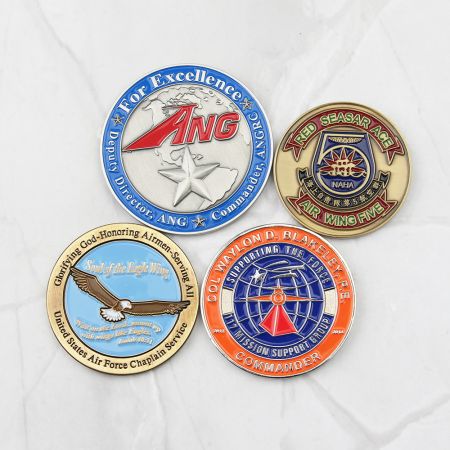 Moneda Personalizada de la Fuerza Aérea Con Caja de Regalo de 2 Piezas.