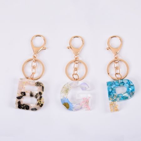 Resin Letter Keychain Custom.