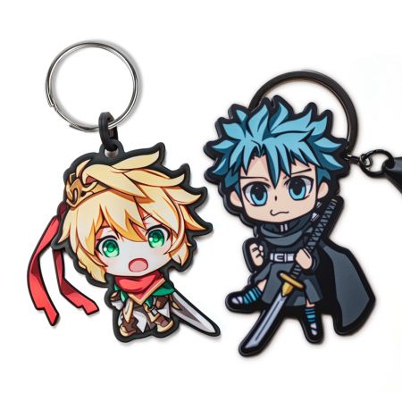 Chaveiro de Borracha de Anime Personalizado