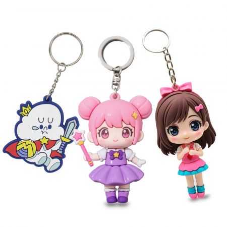 Chaveiro de Anime de PVC Macio Personalizado - Chaveiro de Figura de Anime de PVC Macio 3D