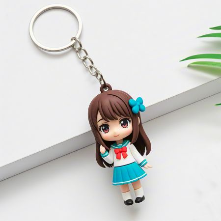 맞춤형 소프트 PVC 만화 키체인.