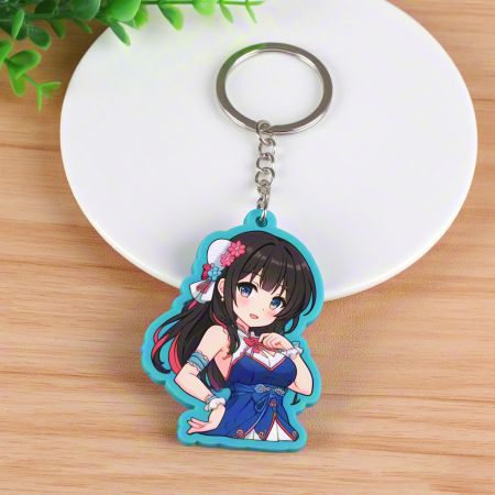 맞춤형 PVC 고무 애니메이션 키 태그.