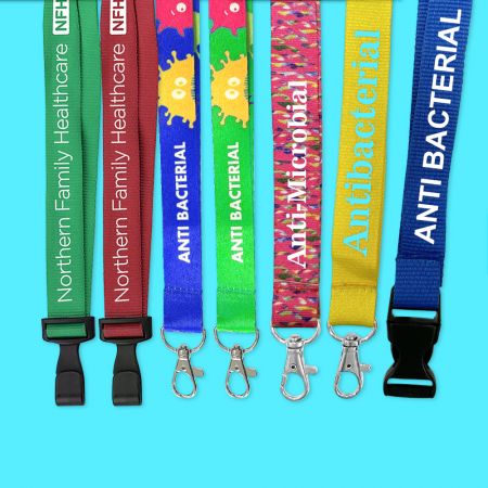 Lanyard personalizzato antimicrobico. - Lanyard personalizzato resistente ai germi.